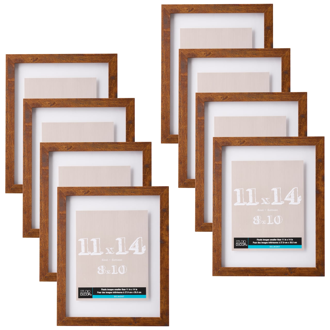 8 Pack: Honey 11" x 14" Belmont Float Frame by Studio Décor®